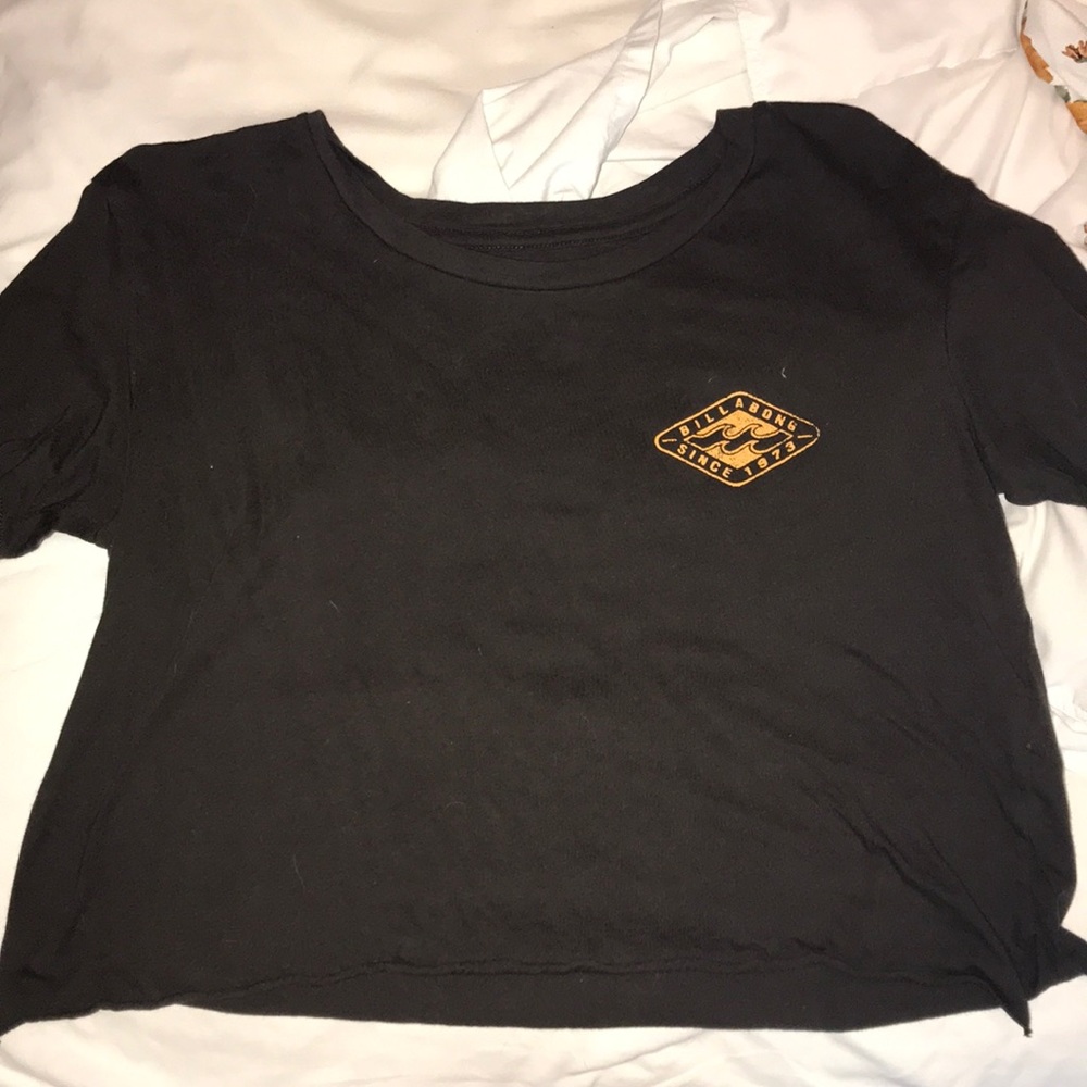 billabong cropped short sleeve tee shirt